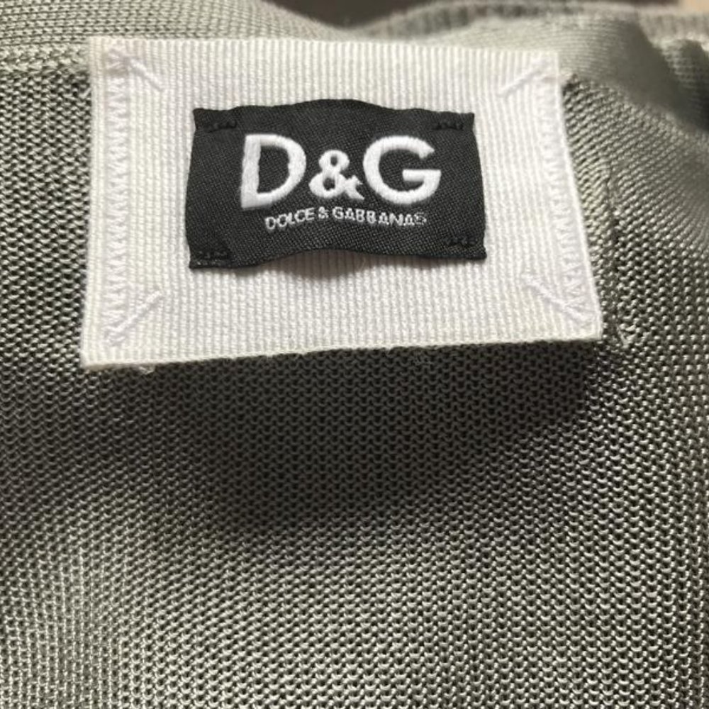 D&G Dolce and Gabbana beautiful silver gray  Vneck jumper XS-S - Picture 6 of 9